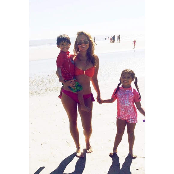 Gap Orange Bandeau/Halter Bikini Top, Size Medium - Picture 12 of 17